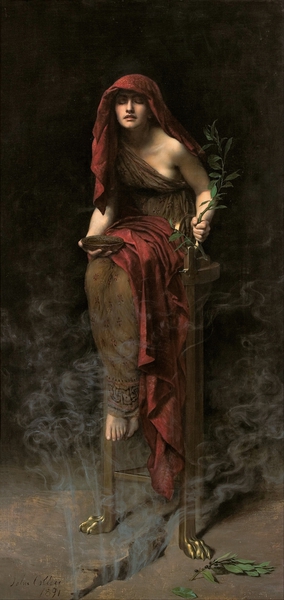 John Collier 1850 1934  Priestess of Delphi 1891 by TOPARTGALLERY