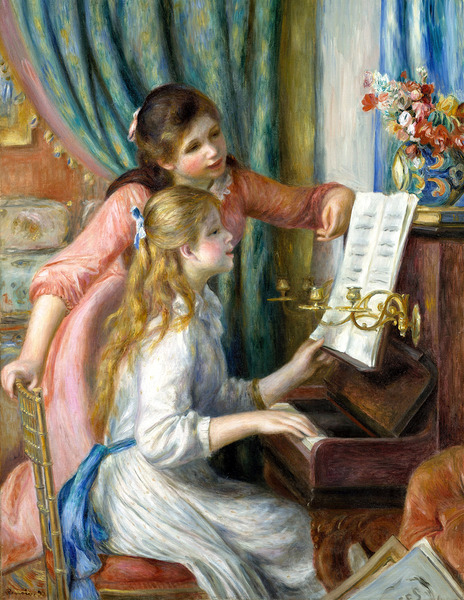 Pierre Auguste Renoir 1841 1919 Two Young Girls at the Piano 1892 Print
