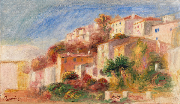 Pierre Auguste Renoir 1841 1919 View from the Garden of the Post Office Cagnes Village vu du jardin de la poste Cagnes 1908 Print