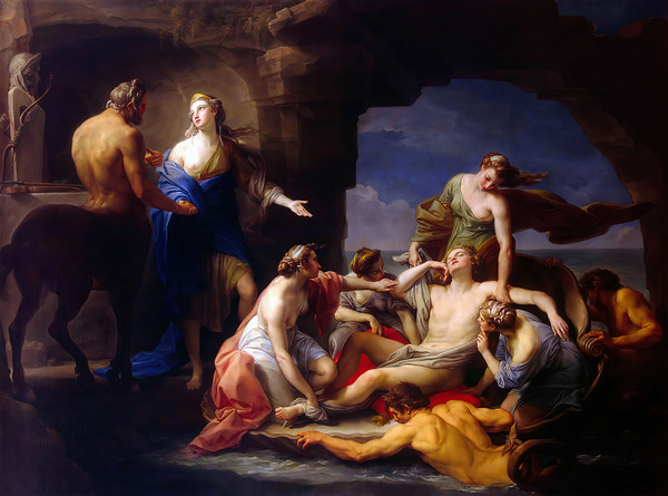 Pompeo Batoni 1708 1787 Thetis Takes Achilles from the Centaur Chiron  1770 by TOPARTGALLERY