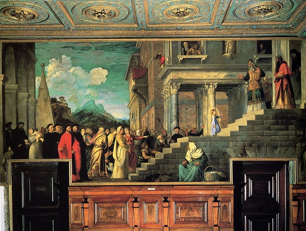 Titian 1506 1576  Entry of Mary into the temple by TOPARTGALLERY