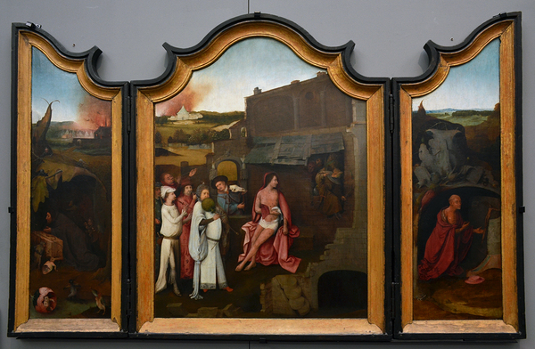 Hieronymus Bosch 1450 1516 Job Bosch Groningen Triptych ca 1500 with museum frame by TOPARTGALLERY