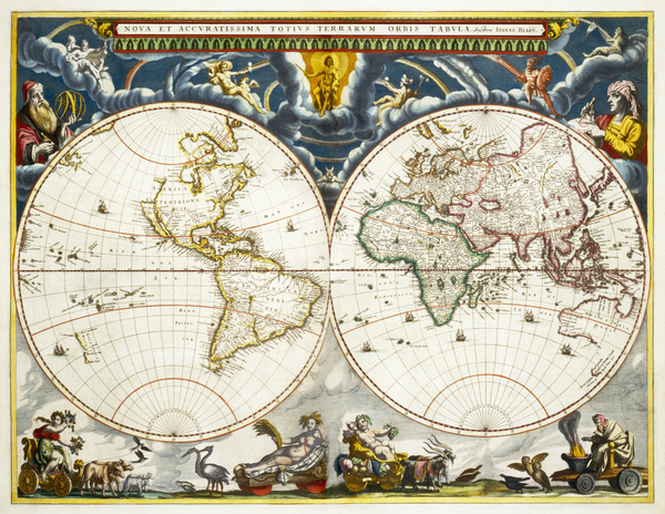 Vintage Maps  90 by TOPARTGALLERY