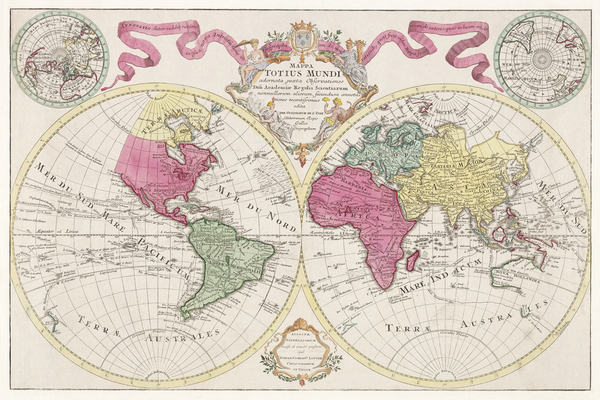 Vintage Maps  96 by TOPARTGALLERY