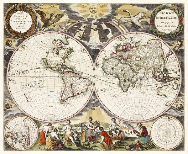 Vintage Maps  97 by TOPARTGALLERY
