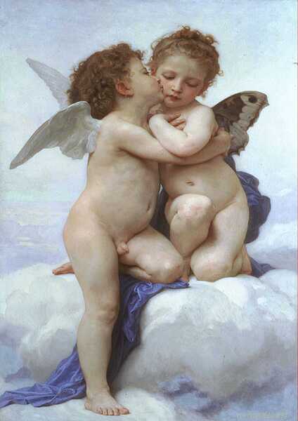 William  Adolphe  Bouguereau 1825 1905  L Amour  et  Psyche  enfants Print