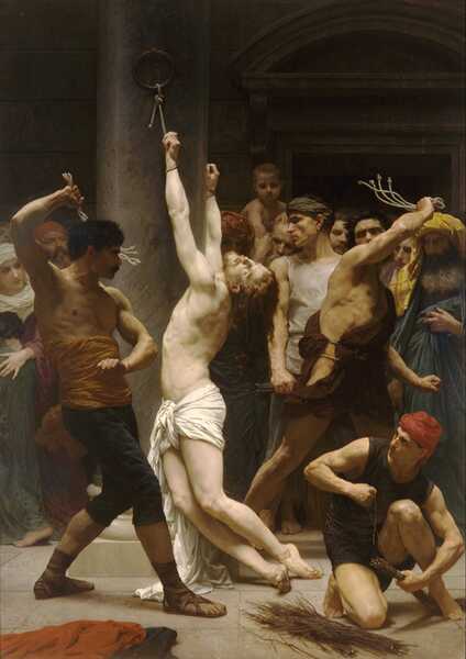 William  Adolphe  Bouguereau 1825 1905  The  Flagellation  of  Christ Print