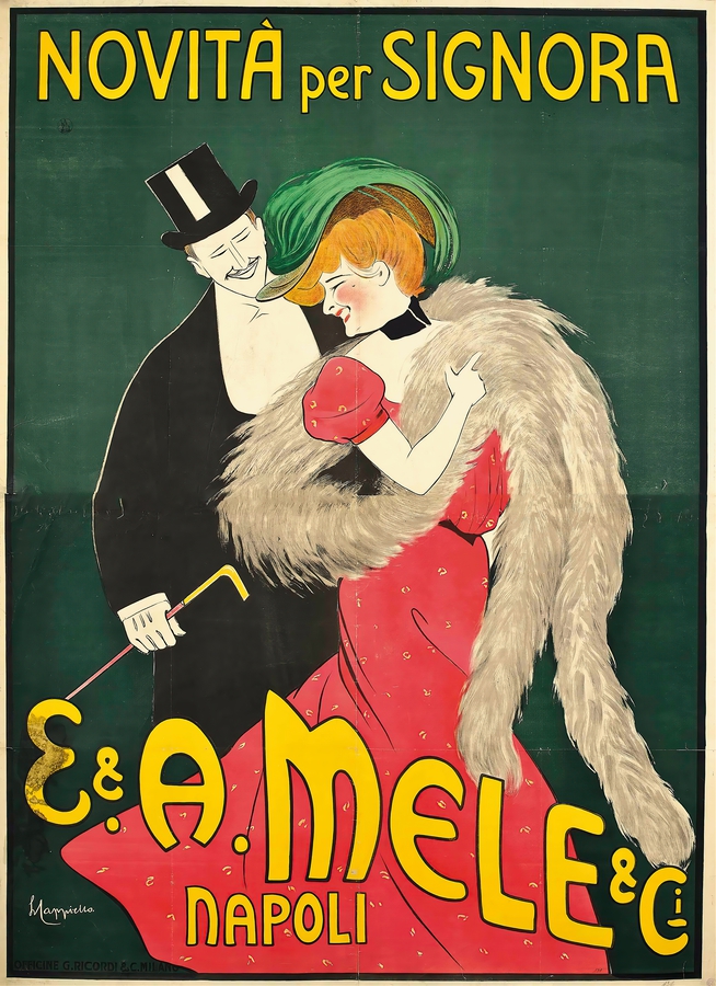 NgAnoh Leonetto Cappiello Works - Poster stampato su tela, motivo: Florio Cinzano, idea regalo, decorazione per soggiorno e camera da letto, 20 x 30