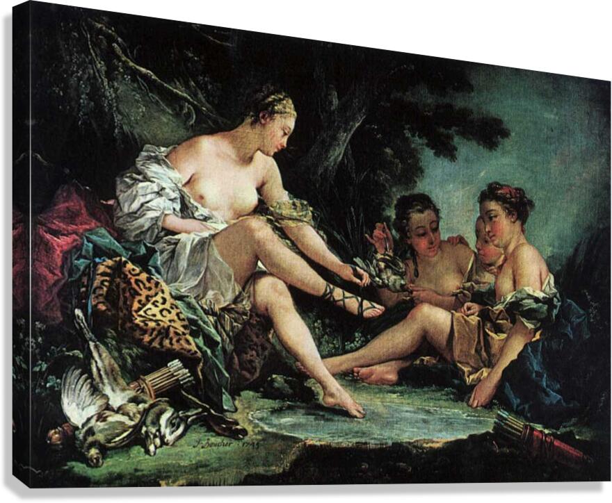 Francois Boucher 1703 1770 Dianas Return from the Hunt Canvas Print