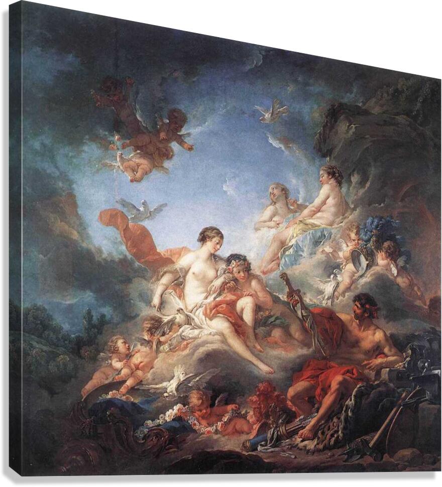 Francois Boucher 1703 1770 Vulcan Presenting Venus with Arms for Aeneas Canvas Print
