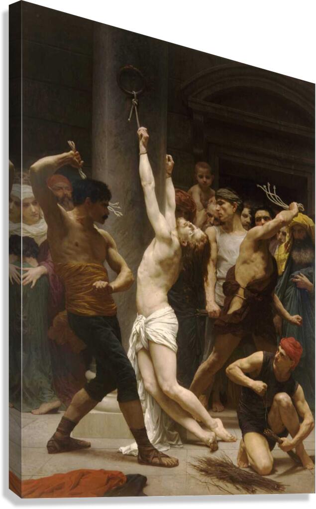 William  Adolphe  Bouguereau 1825 1905  The  Flagellation  of  Christ Canvas Print