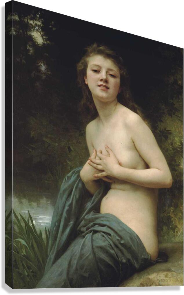 William  Adolphe  Bouguereau 1825 1905  La  brie  du  printemps Canvas Print