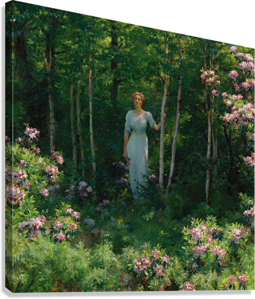 Charles Courtney Curran 1861 1942 The Edge Of The Woods  1912  Canvas Print