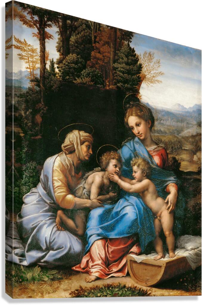 Raphael 1483 1520 Small Holy Family Canvas Print