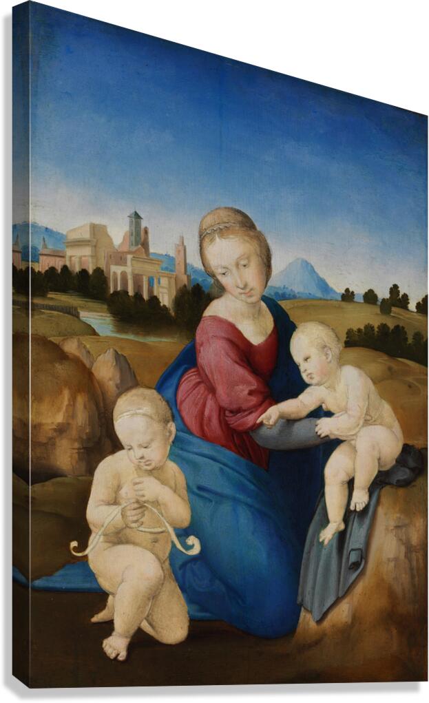Raphael 1483 1520 Madonna and Child with the Infant Saint John Canvas Print