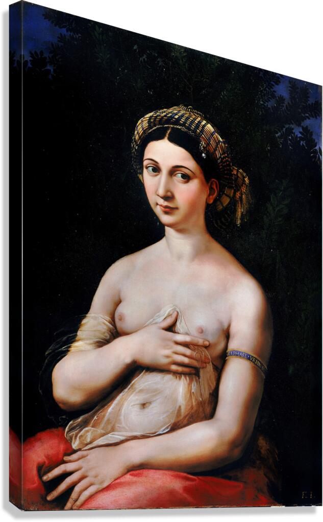 Raphael 1483 1520 La Fornarina 1519 Canvas Print