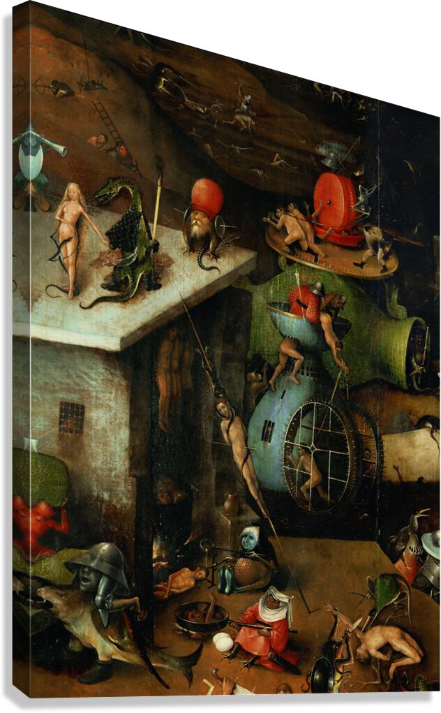 Hieronymus Bosch 1450 1516 The last judgment detail central panel 2 Canvas Print