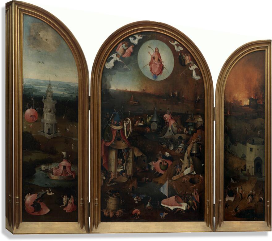 Hieronymus Bosch 1450 1516 The Last Judgment 1486 triptych Canvas Print