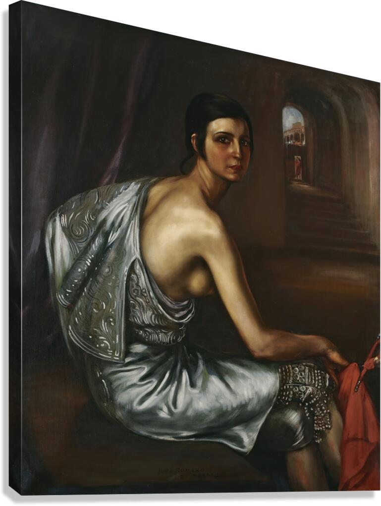 Julio Romero de Torres 1874 1930  The Torrero Girl Canvas Print