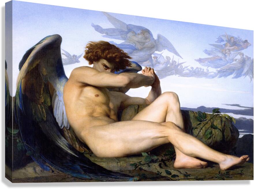 Alexandre Cabanel - Fallen Angel 1847 by TOPARTGALLERY Wall Art