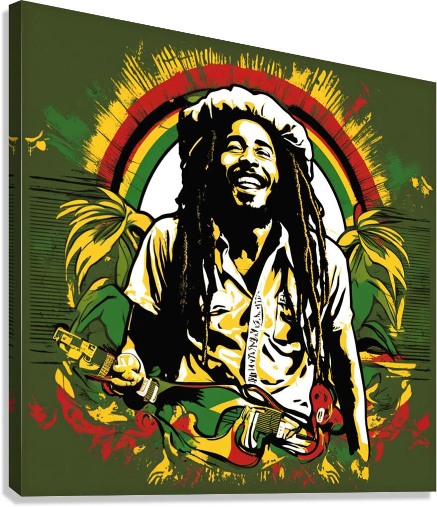 AI Art Pop Art Superstars Reggae Bob Marley 8 by TOPARTGALLERY