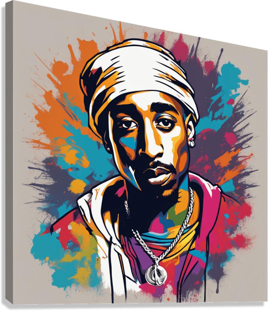 絵画 2pac トゥパック・シャクール 2pac ラッパー ブラックベルベット