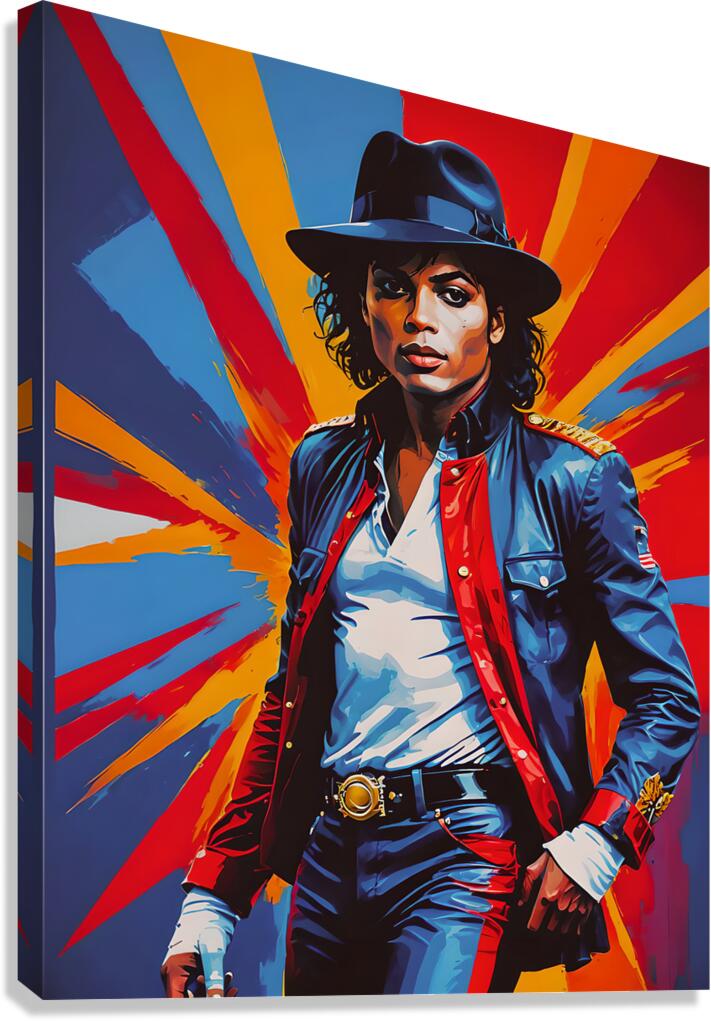 AI Art Pop Art Superstars Michael Jackson 5 by TOPARTGALLERY Wall Art