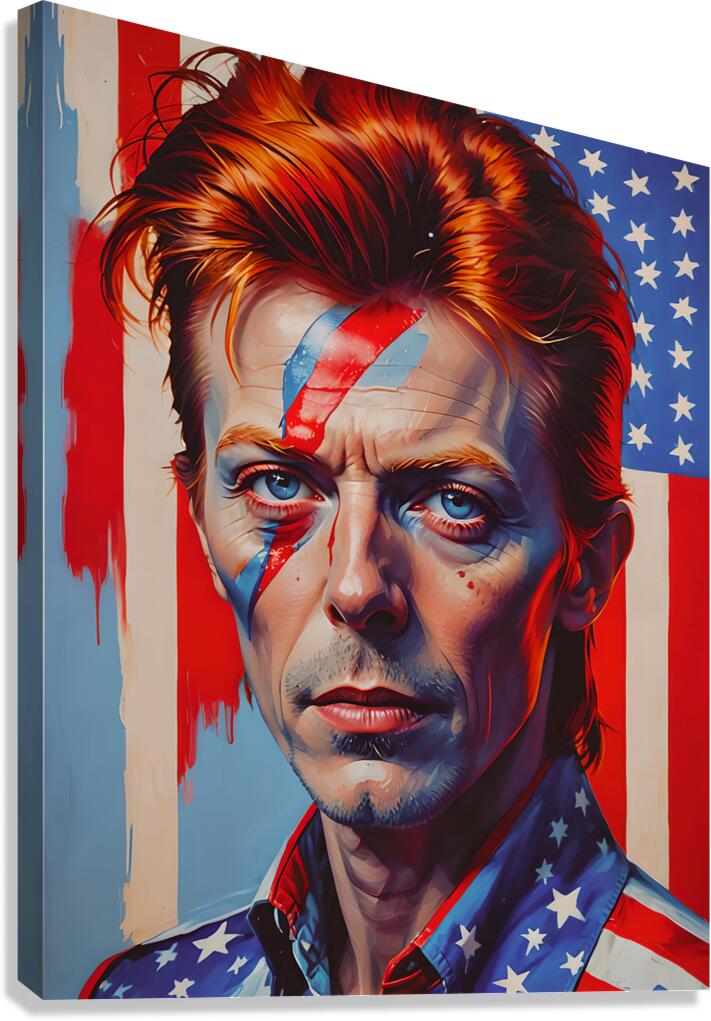 AI Art Pop Art Superstars David Bowie 1 by TOPARTGALLERY Wall Art