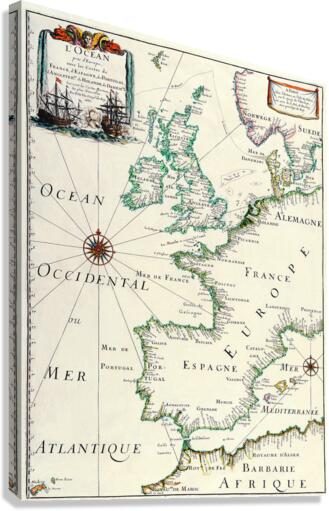 Old Map 36 Canvas Print