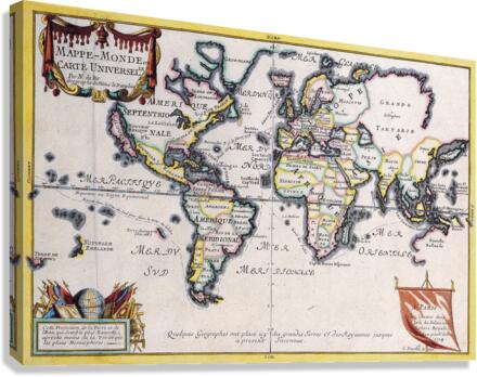 Old Map 54 Canvas Print