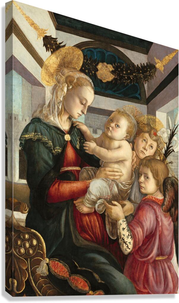 Sandro Botticelli 1445 1510  Madonna and Child with Angels 1470 Canvas Print