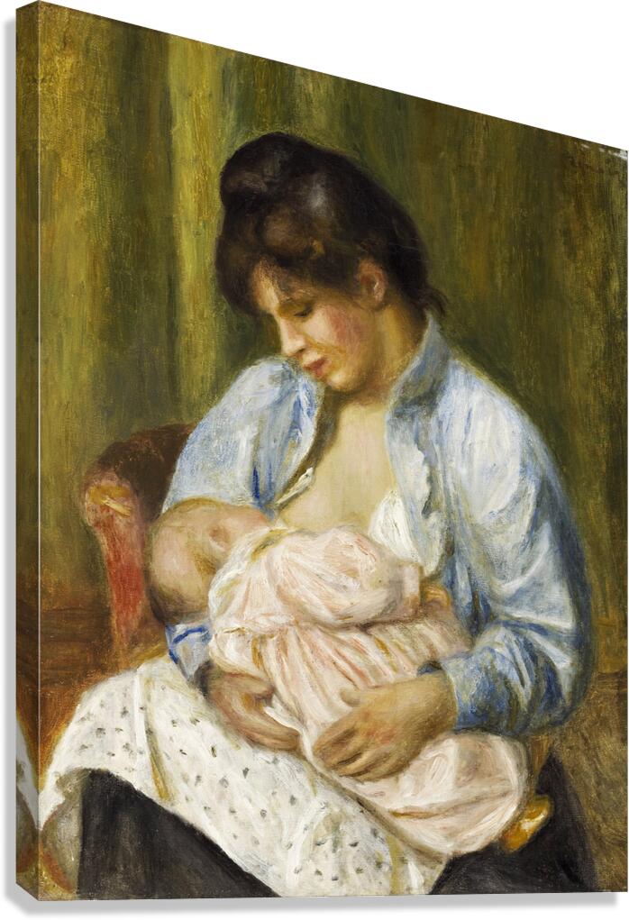 Pierre Auguste Renoir 1841 1919 A Woman Nursing a Child Canvas Print