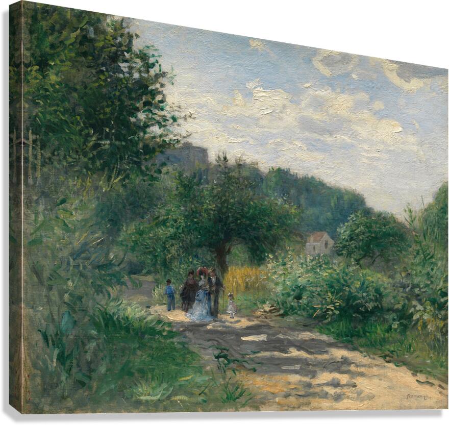 Pierre Auguste Renoir 1841 1919 A Road in Louveciennes 1870 Canvas Print
