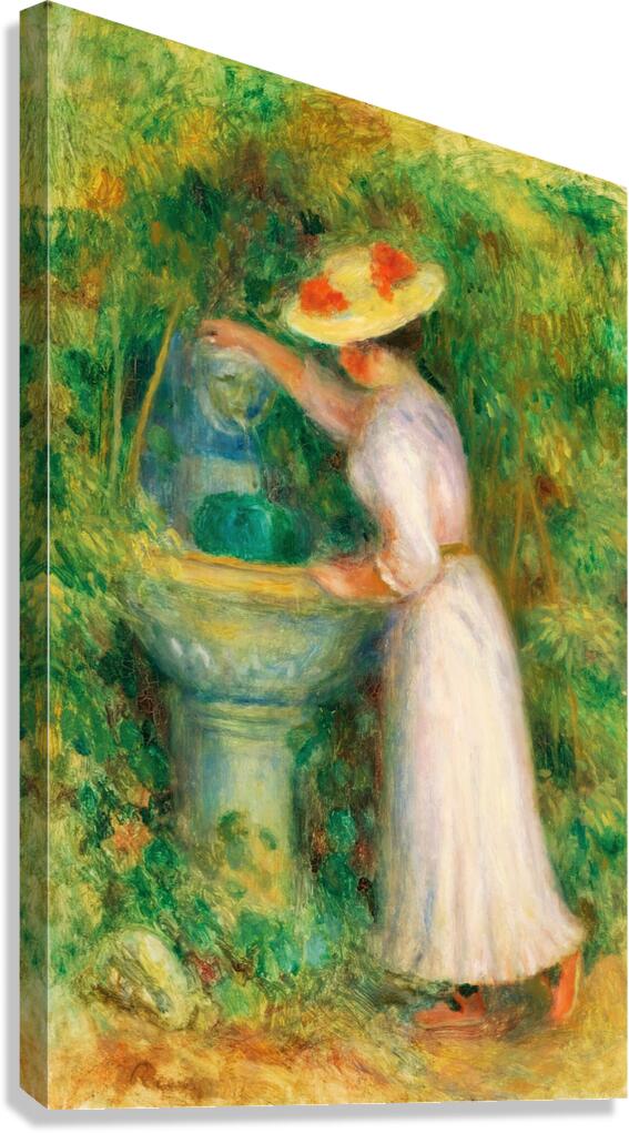 Pierre Auguste Renoir 1841 1919 Jeune Fille Pre  s D une Fontaine 1885 Canvas Print