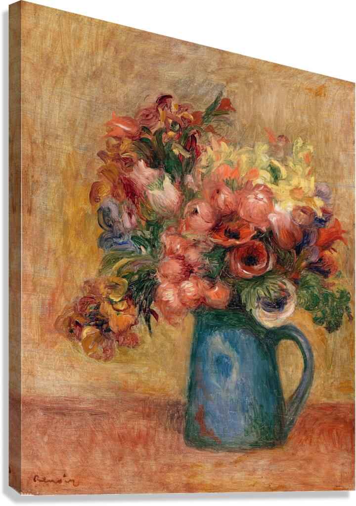 Pierre Auguste Renoir 1841 1919 Vase of Flowers Vase de fleurs  1889 Canvas Print