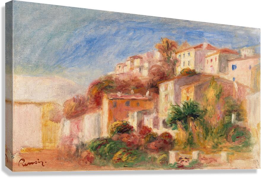 Pierre Auguste Renoir 1841 1919 View from the Garden of the Post Office Cagnes Village vu du jardin de la poste Cagnes 1908 Canvas Print