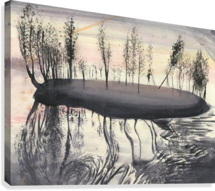 landwaterscape reflections Canvas Print