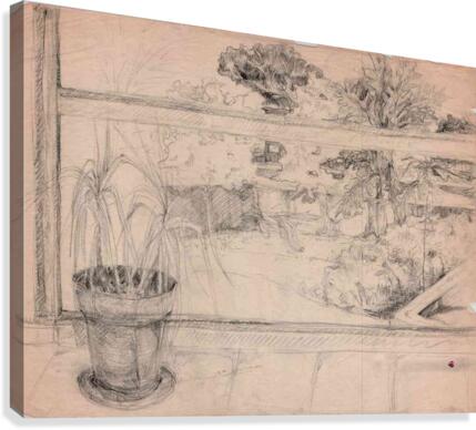 Window Landscape Canvas Print