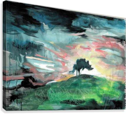 TreeLandscape3Contrast Canvas Print