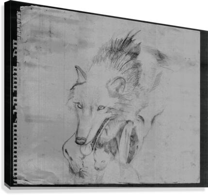 WolfMom1 Canvas Print