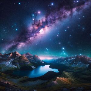 Cosmic Night Sky