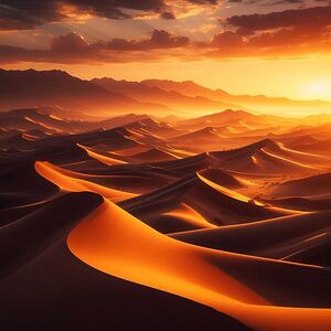 Desert Dunes at Sunset