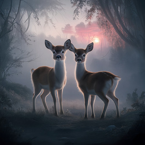 Forest Creatures at Twilight
