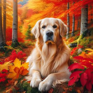 Majestic Canine in Autumn