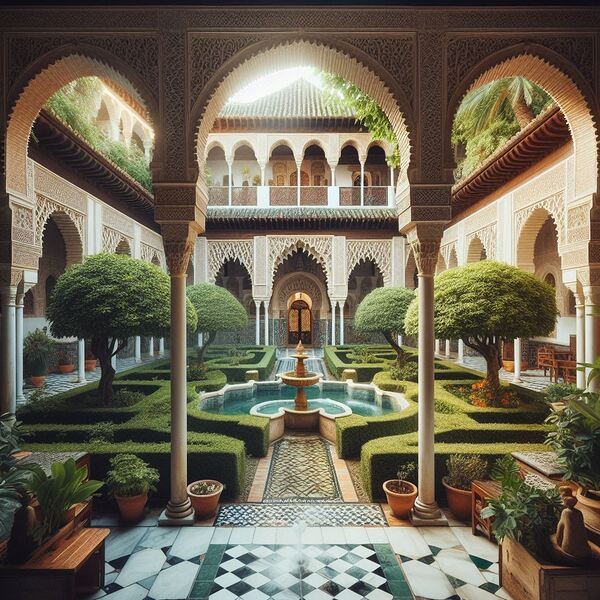 Andalusian Courtyard Print