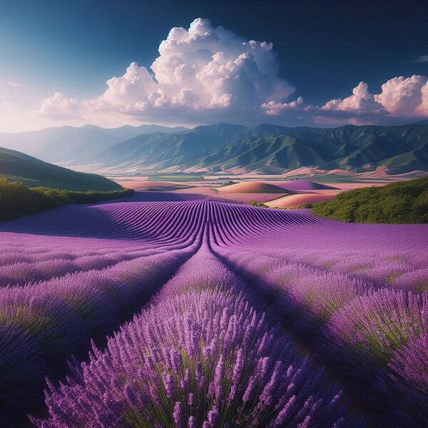 Blooming Lavender Fields Print