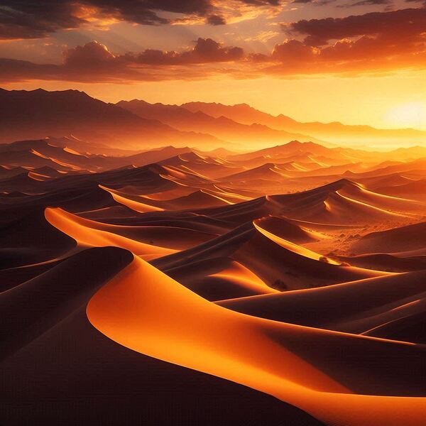 Desert Dunes at Sunset by dratef