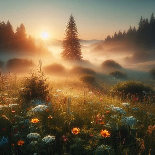 Misty Morning Meadows by dratef