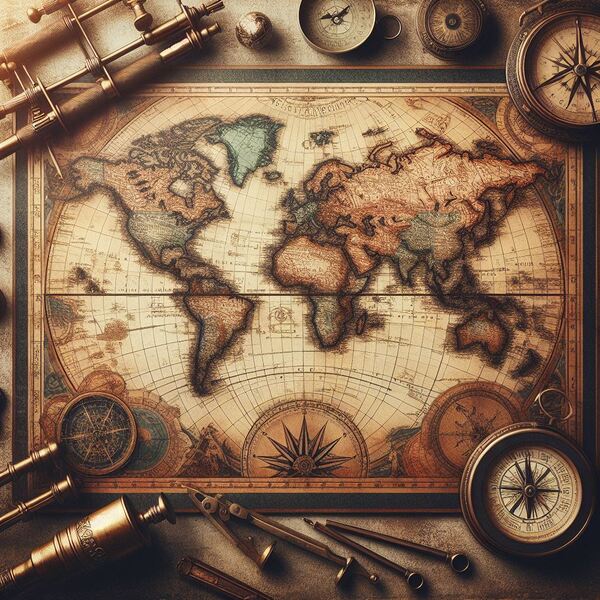 Old World Map Print