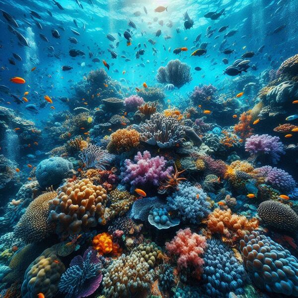 Vibrant Coral Reef Print